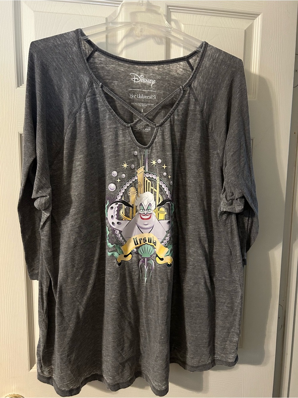 Her Universe Gray Ursula Graphic Long Sleeve Tee